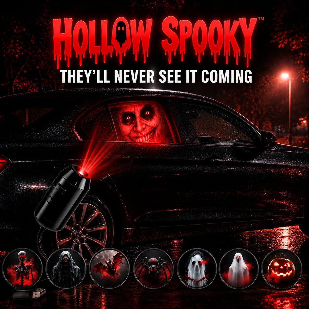 Hollow Spooky™ - USB Projector