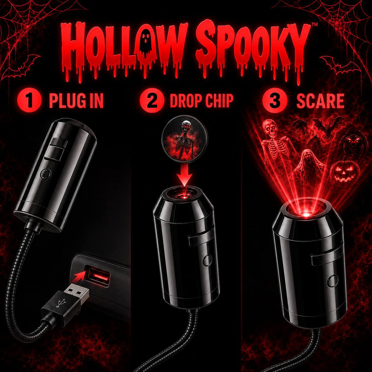 Hollow Spooky™ - USB Projector